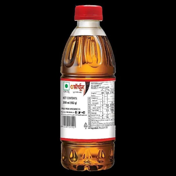 Fortune Premium Kachi Ghani Pure Mustard Oil 200 ML - Image 3