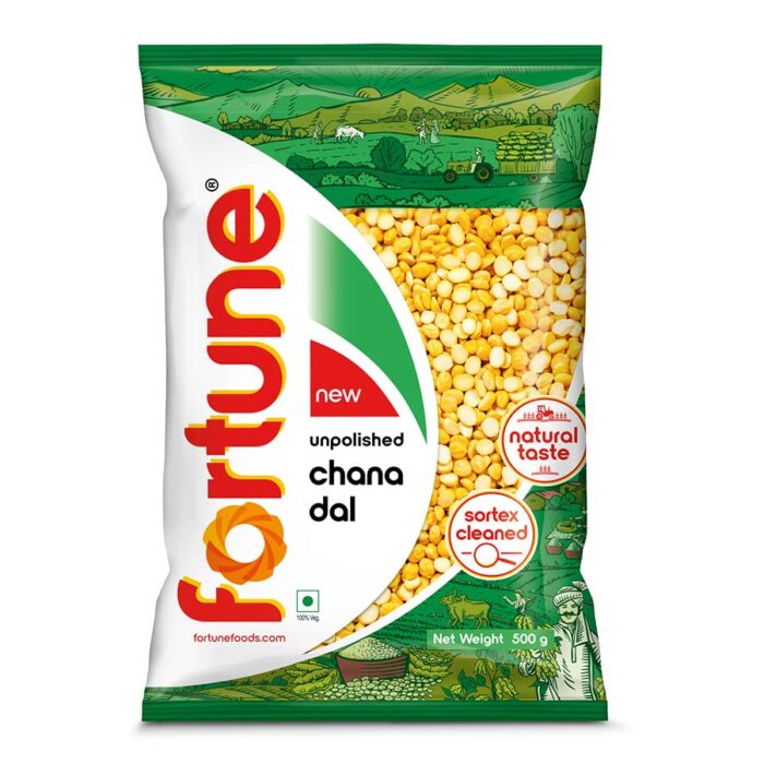 FORTUNE Chana Dal, 500 Gm, Unpolished And Sortex Cleaned - Image 2