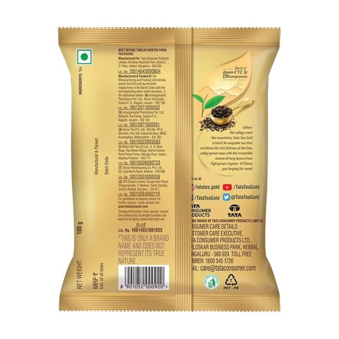 Tata Tea Gold  100gram - Image 2