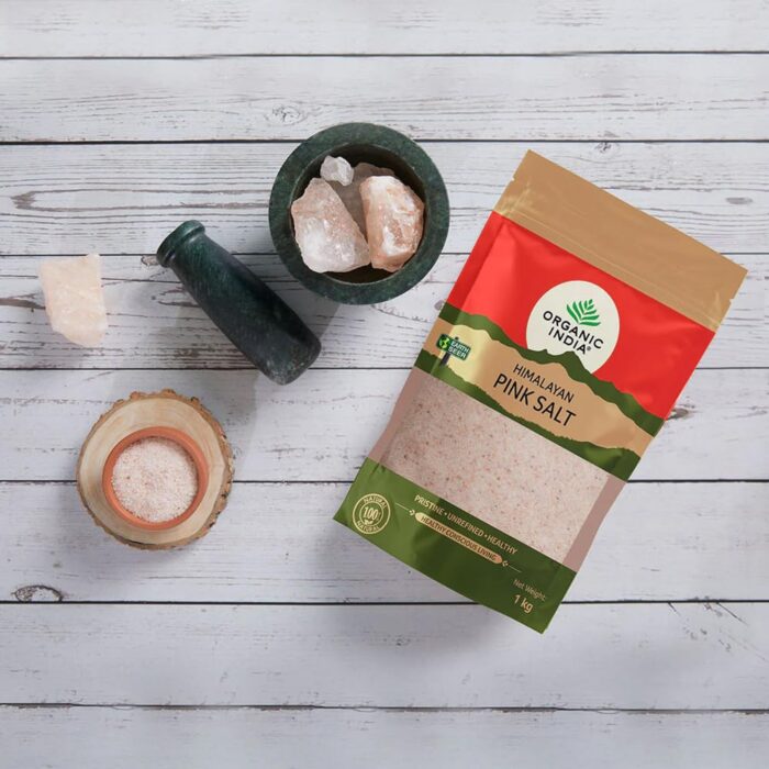 Organic India Pink Rock Salt, 1Kg Pouch - Image 3