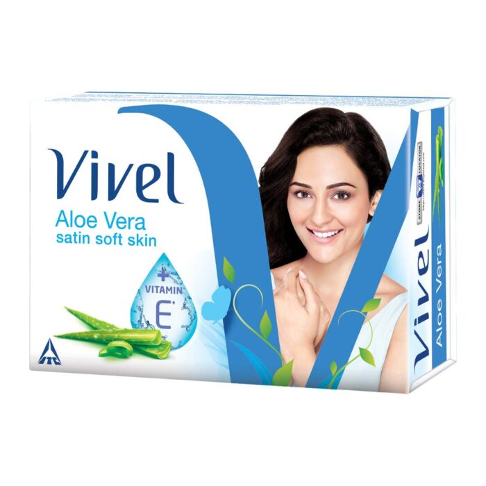 Vivel Aloe Vera Bathing Bar, 90g (Pack of 5) - Image 3